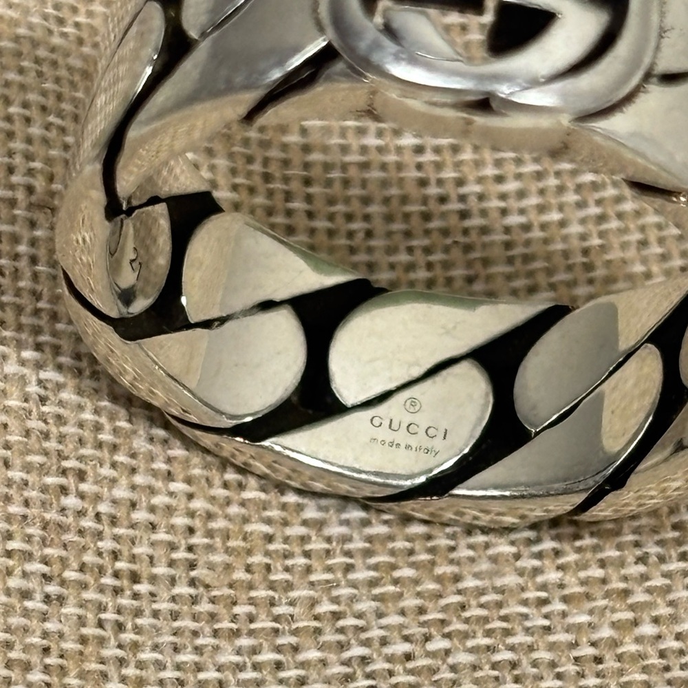Gucci Interlocking G Silver Ring - image 4